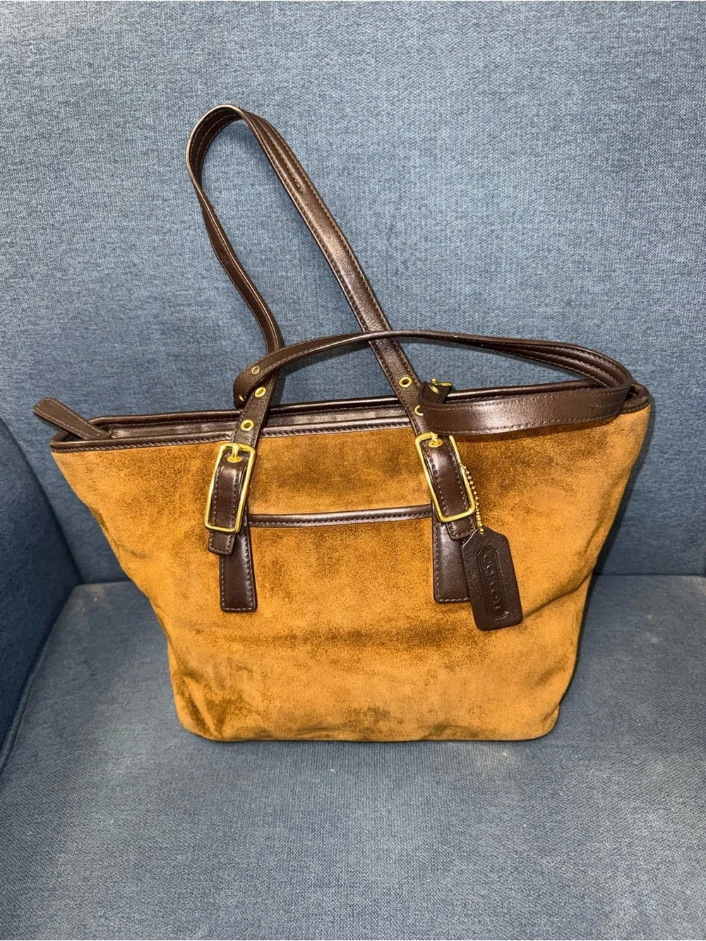 Coach brown suede tote & Matching Shoes
